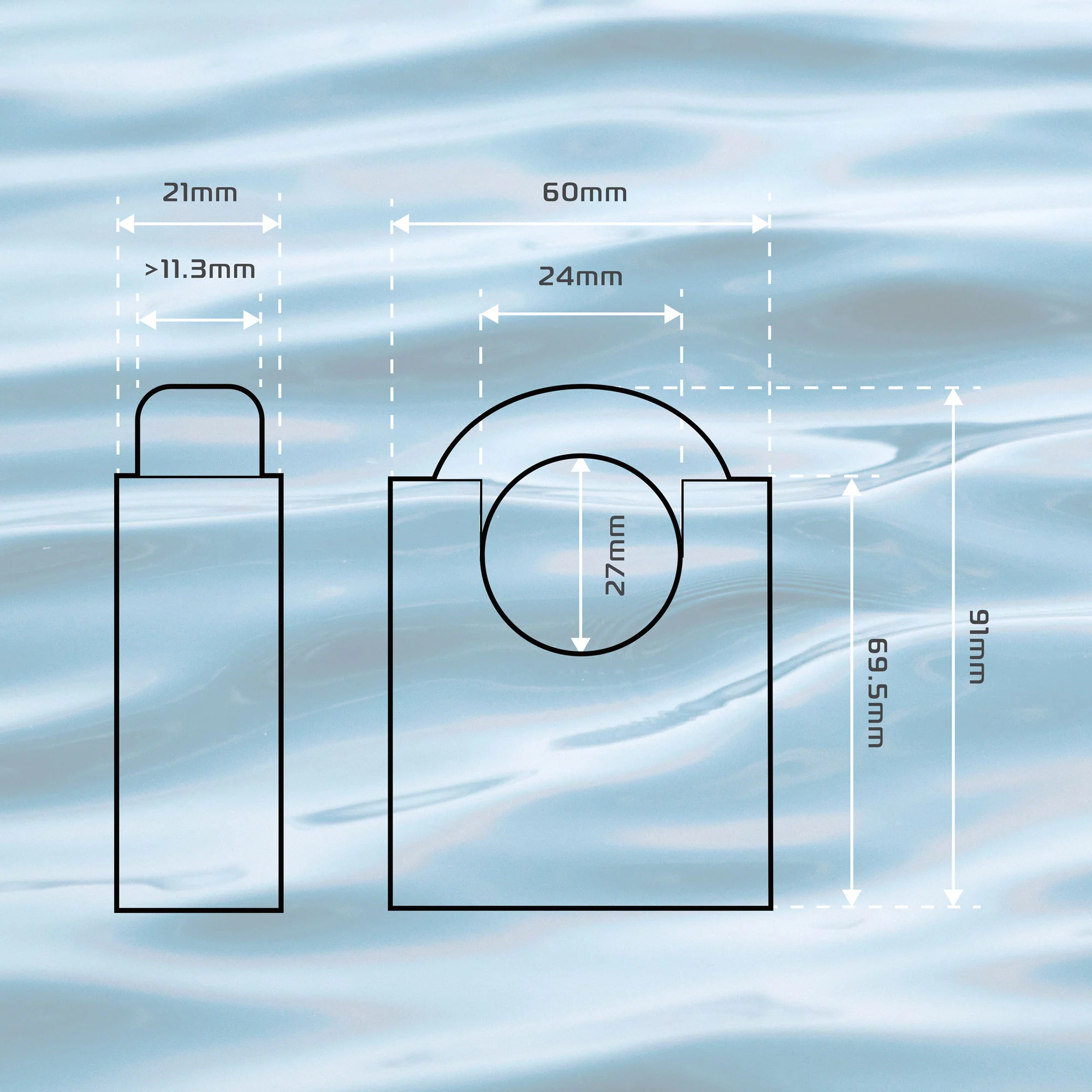 Oxford CS-12 Marine Proof Padlock 60MM - Image 3
