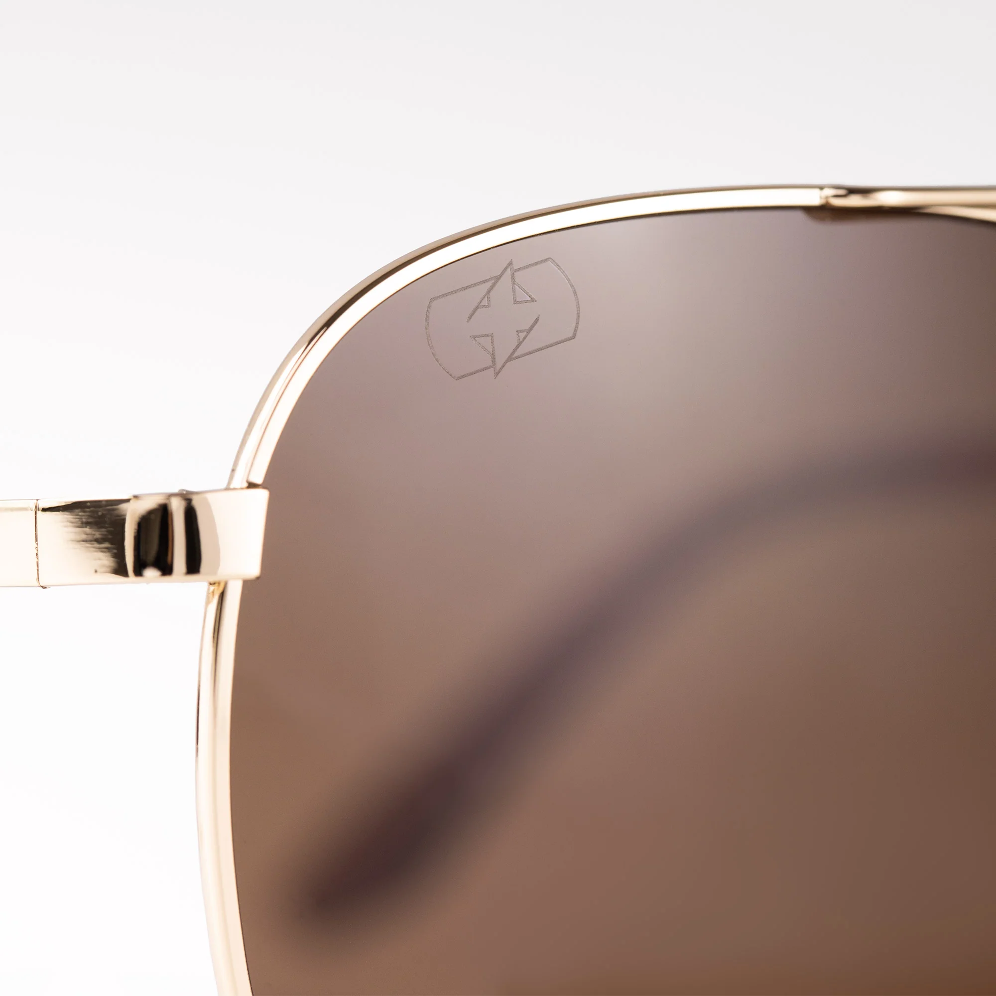 Oxford Force One Gold Metal Frame Brown Lens Sunglasses - Image 3