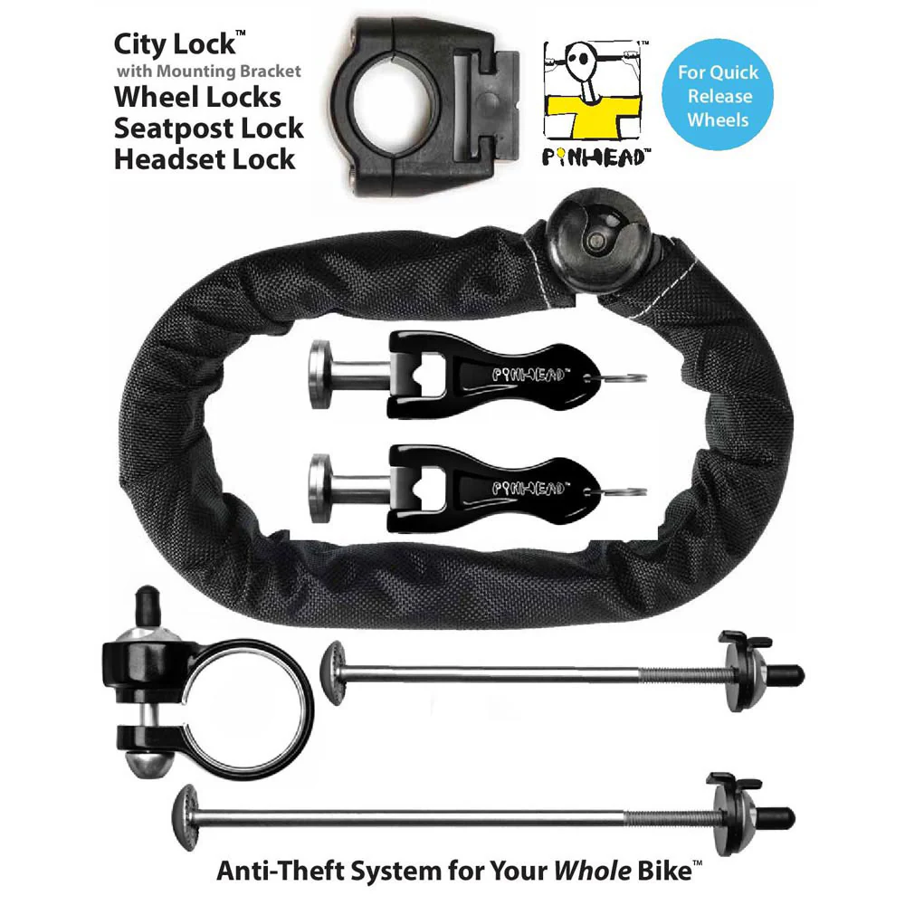 Pinhead City Lock Pack With Bracket - - Quick Release