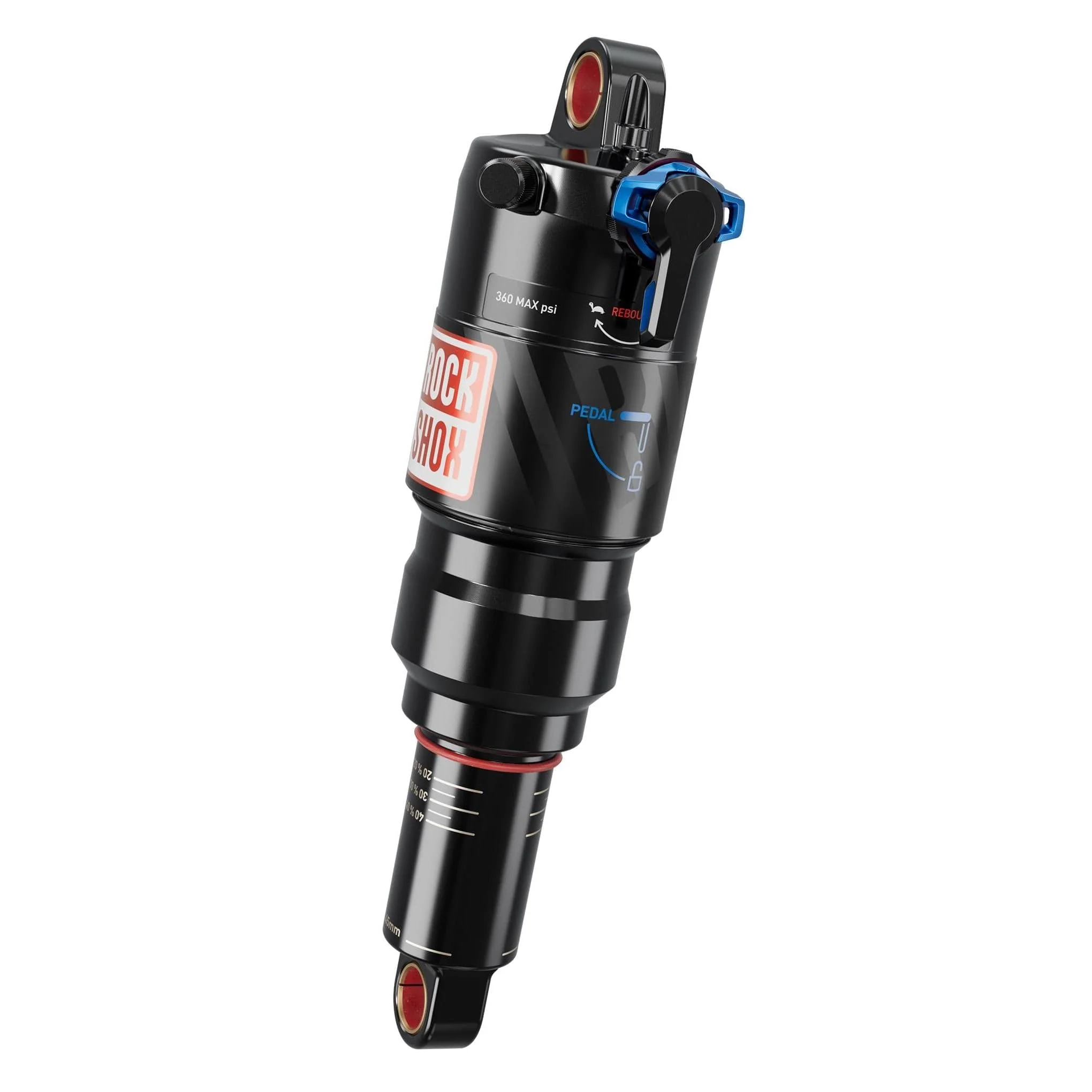 RockShox Rear Shock Deluxe Ultimate RCT - Standard Standard - C2: BLACK WITH SILVER DECALS 190X37.5