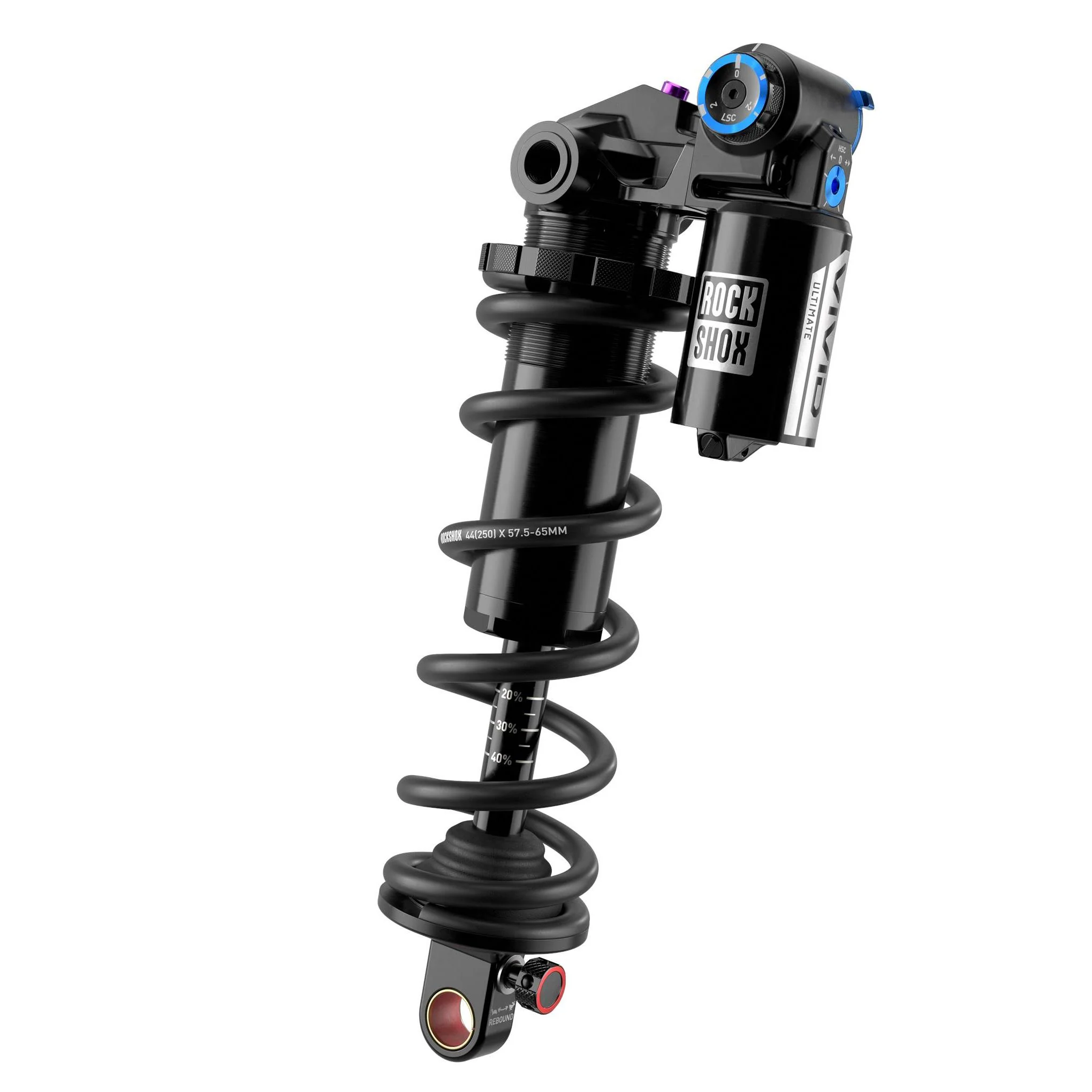 RockShox Rear Shock Vivid Coil Ultimate RC2T - Standard Trunnion - D1: REB55/COMP34 205X60