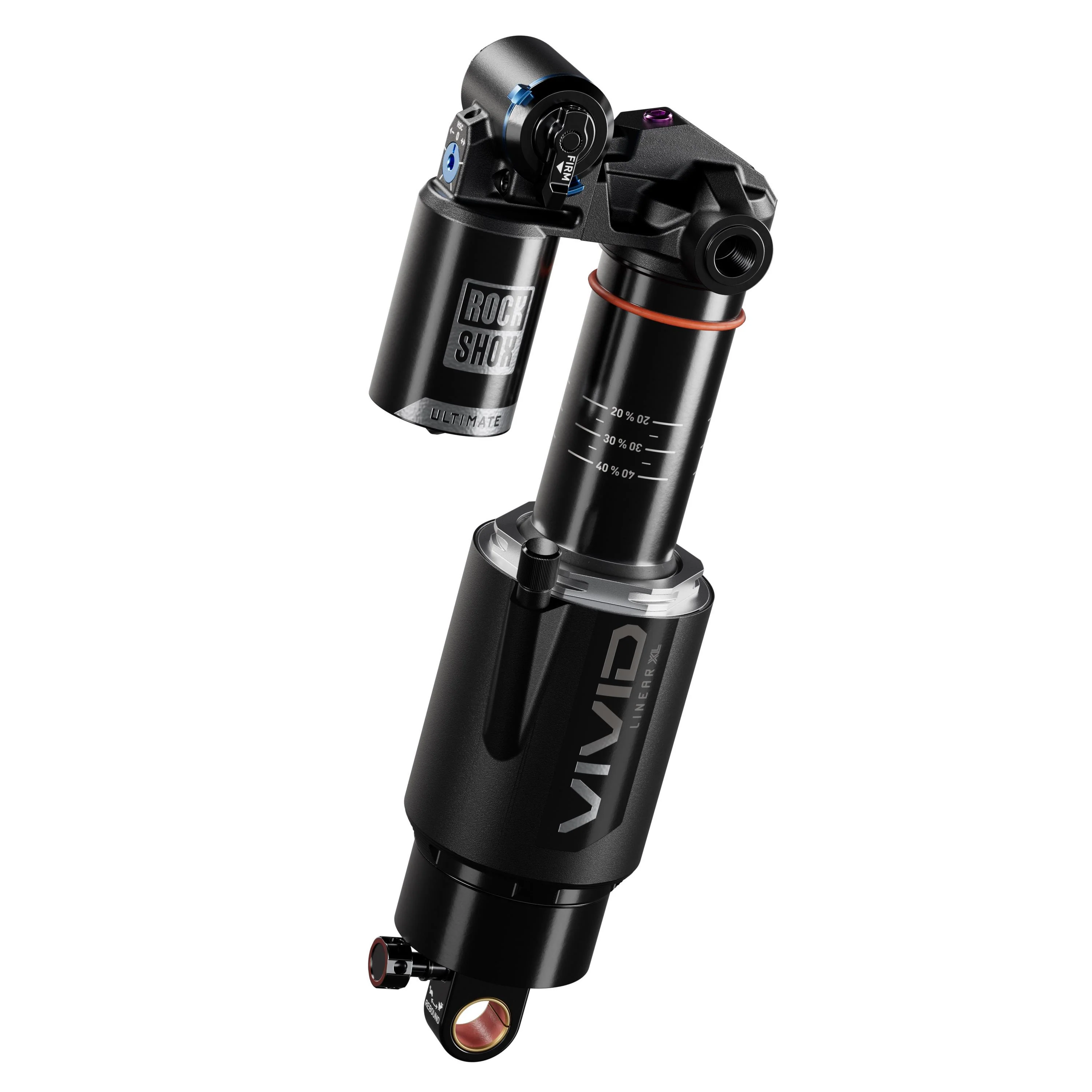 RockShox Rear Shock Vivid Ultimate RC2T - Standard Trunnion - D1: REB55/COMP34 205X60