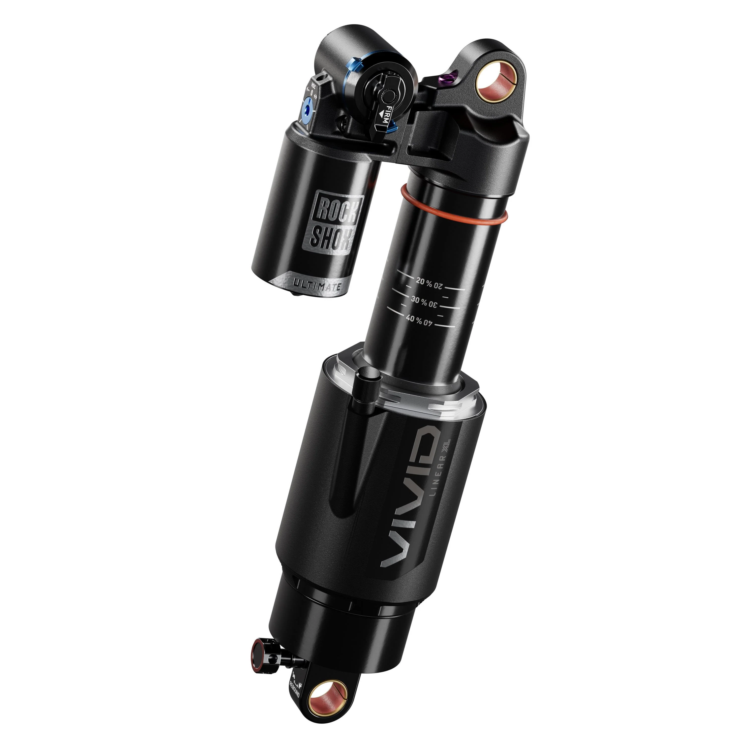 RockShox Rear Shock Vivid Ultimate RCT2 - Standard No Bushing - D1: REB55/COMP30 205X60
