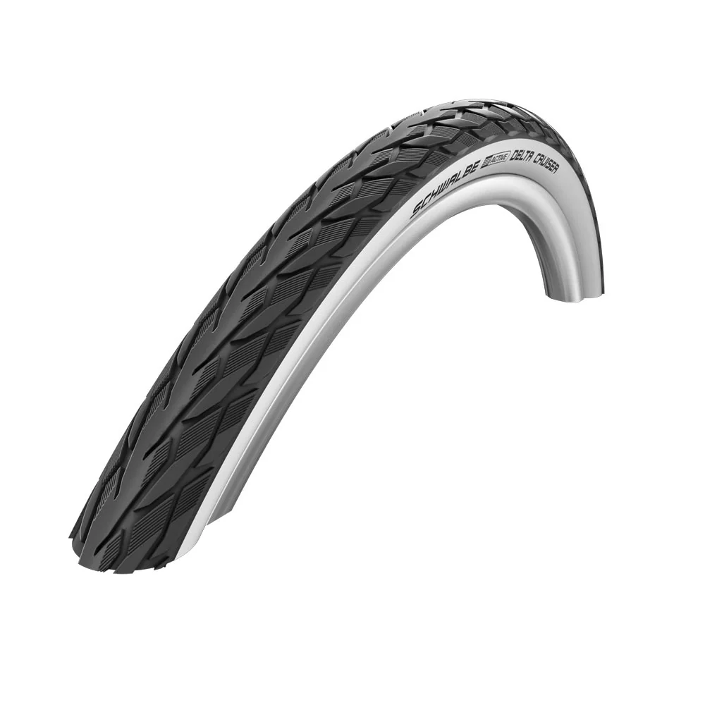 Schwalbe Delta Cruiser Plus - White Wall Black/White