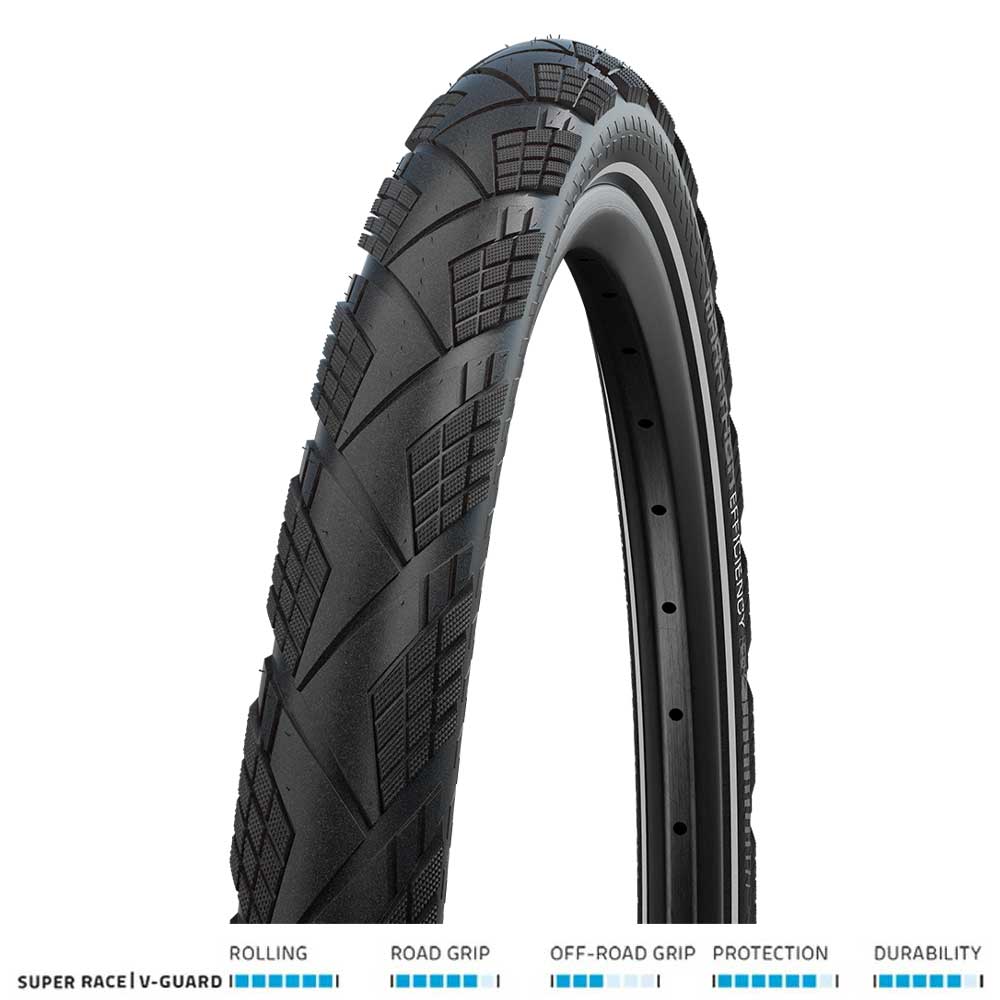 Schwalbe Marathon Efficiency Evo S/Race VG 28" Blk/Ref - Image 2