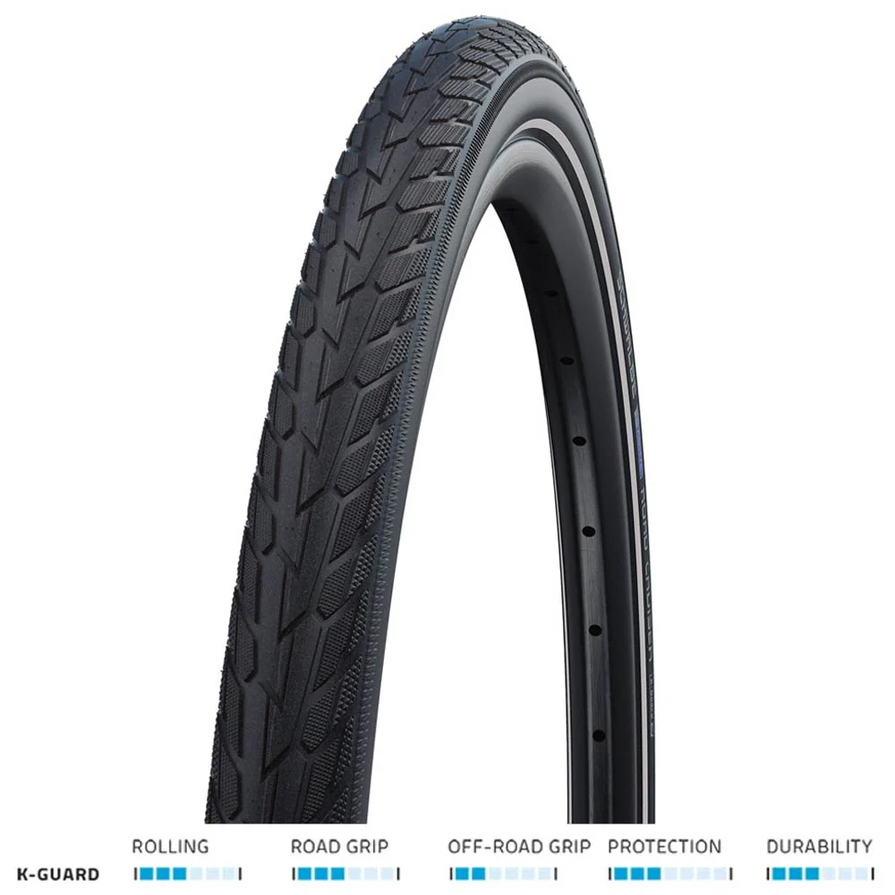 Schwalbe Road Cruiser K-Guard 28x1.75 Blk/Reflective