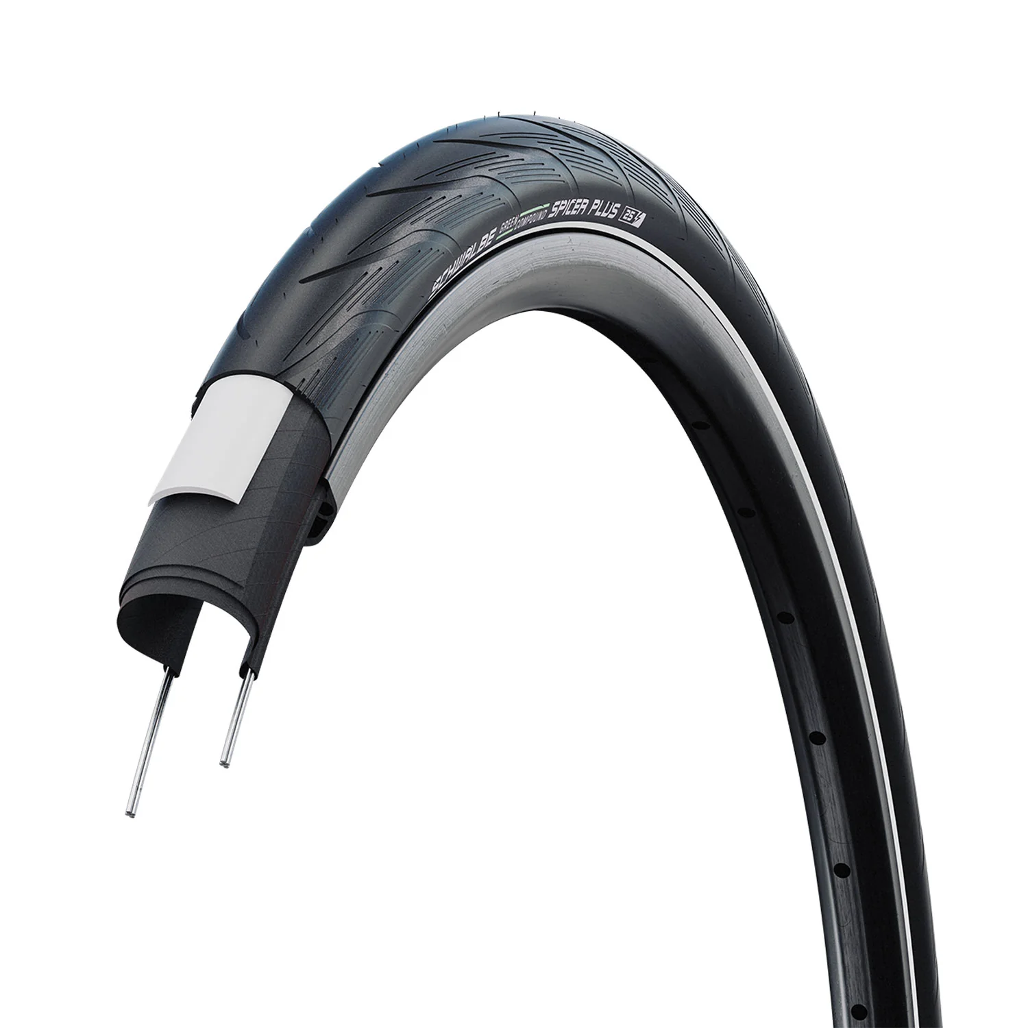 Schwalbe Spicer Plus Punctureguard - 700c - Black-Reflective Non Folding - Image 3
