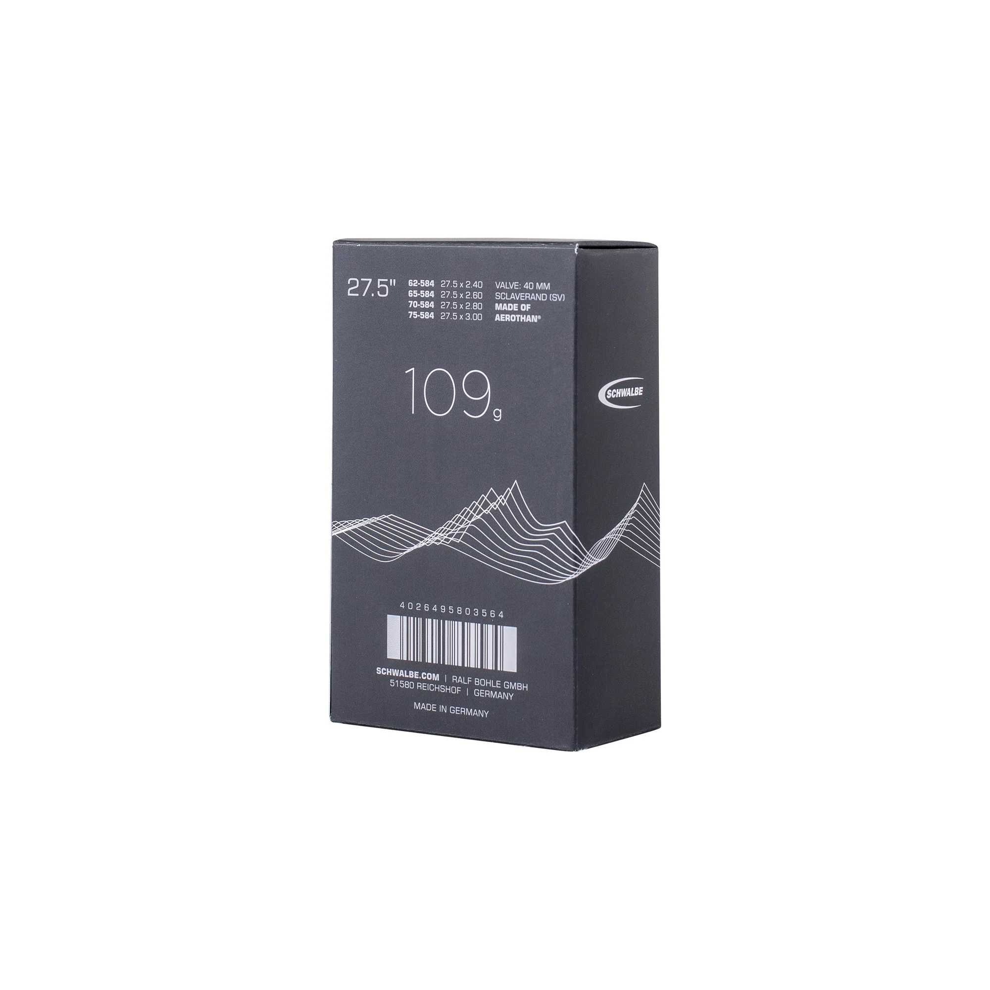 Schwalbe SV21FE Aerothan Inner Tube 27.5 x 2.40-3.00 - Image 2