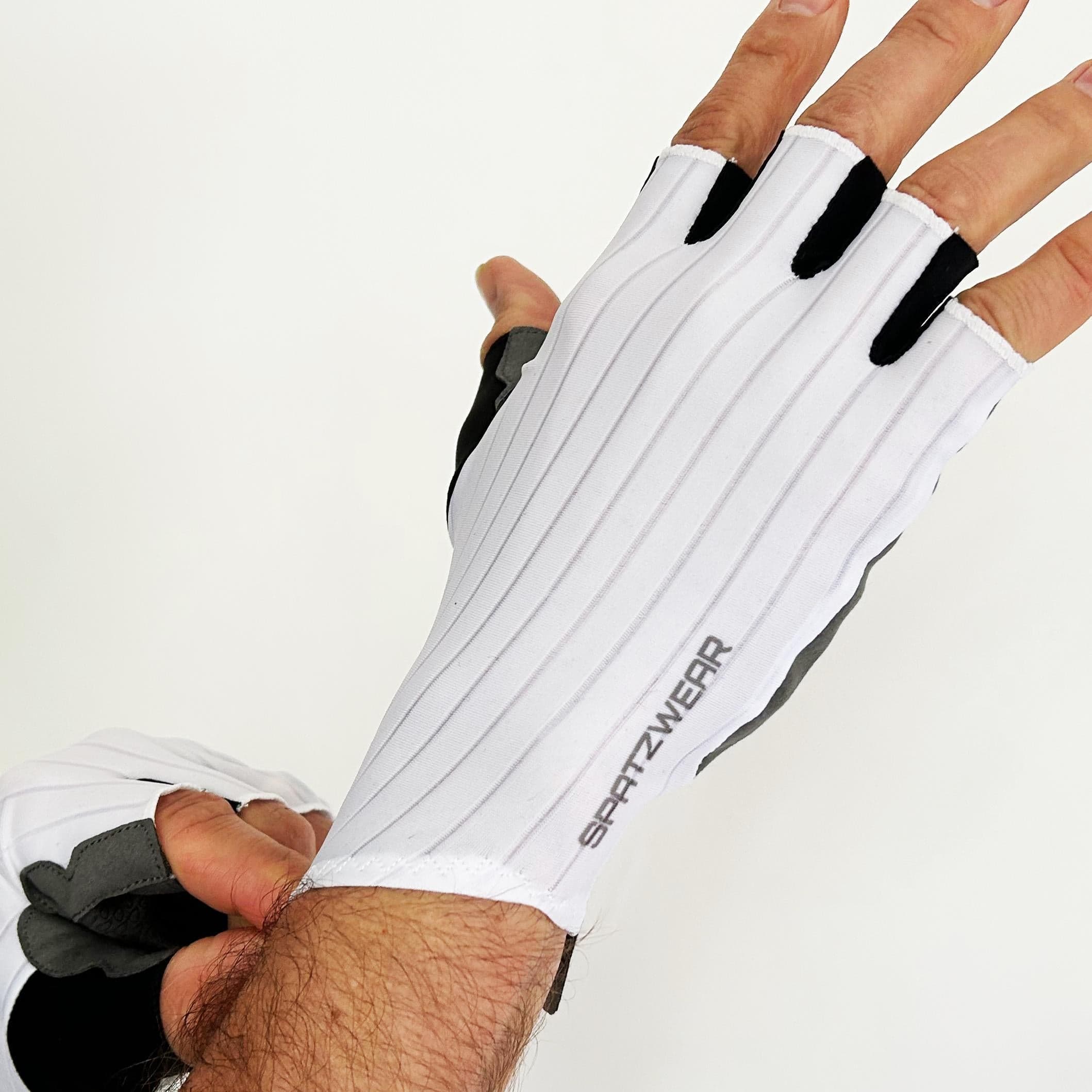 Spatzwear Aero Race Short Finger Glovz: WHITE S