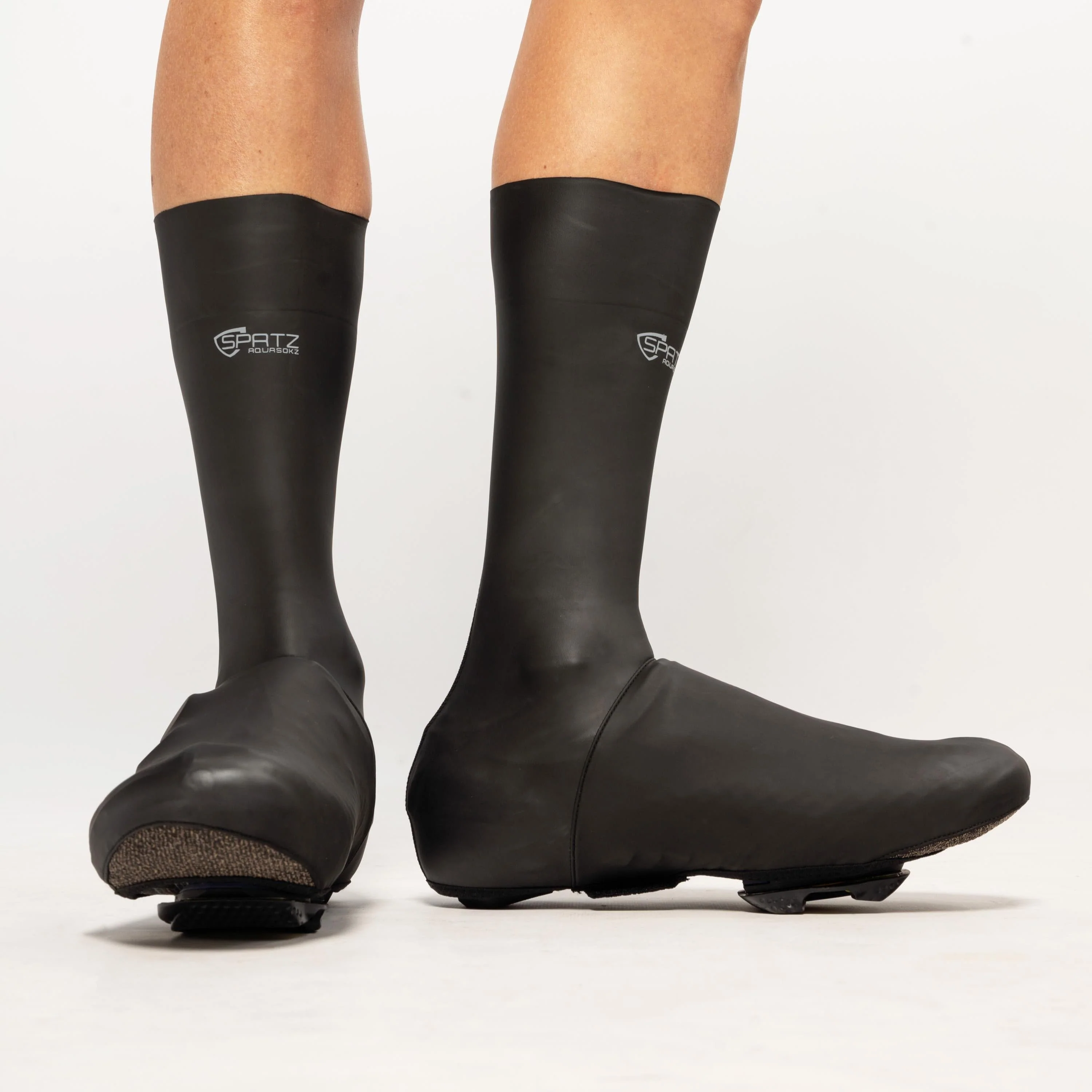 Spatzwear Aquasokz Long Shoe Covers: BLACK M-L (EU 43-45)