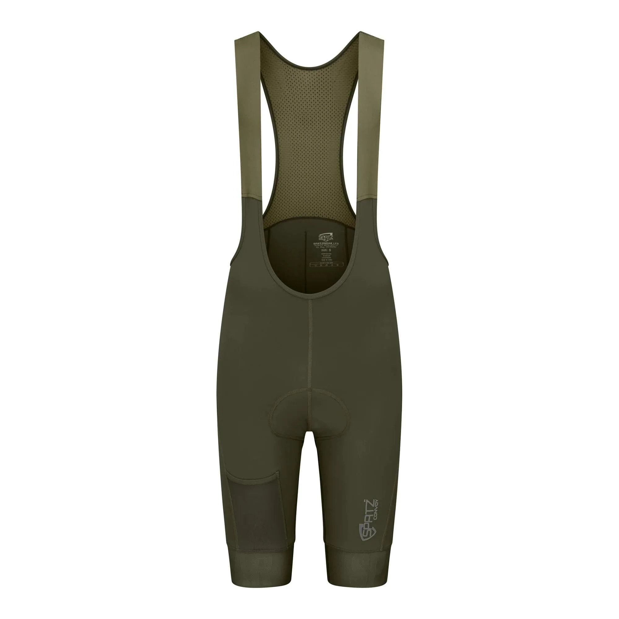 Spatzwear Convoy Bib Shorts: DARK GREEN M