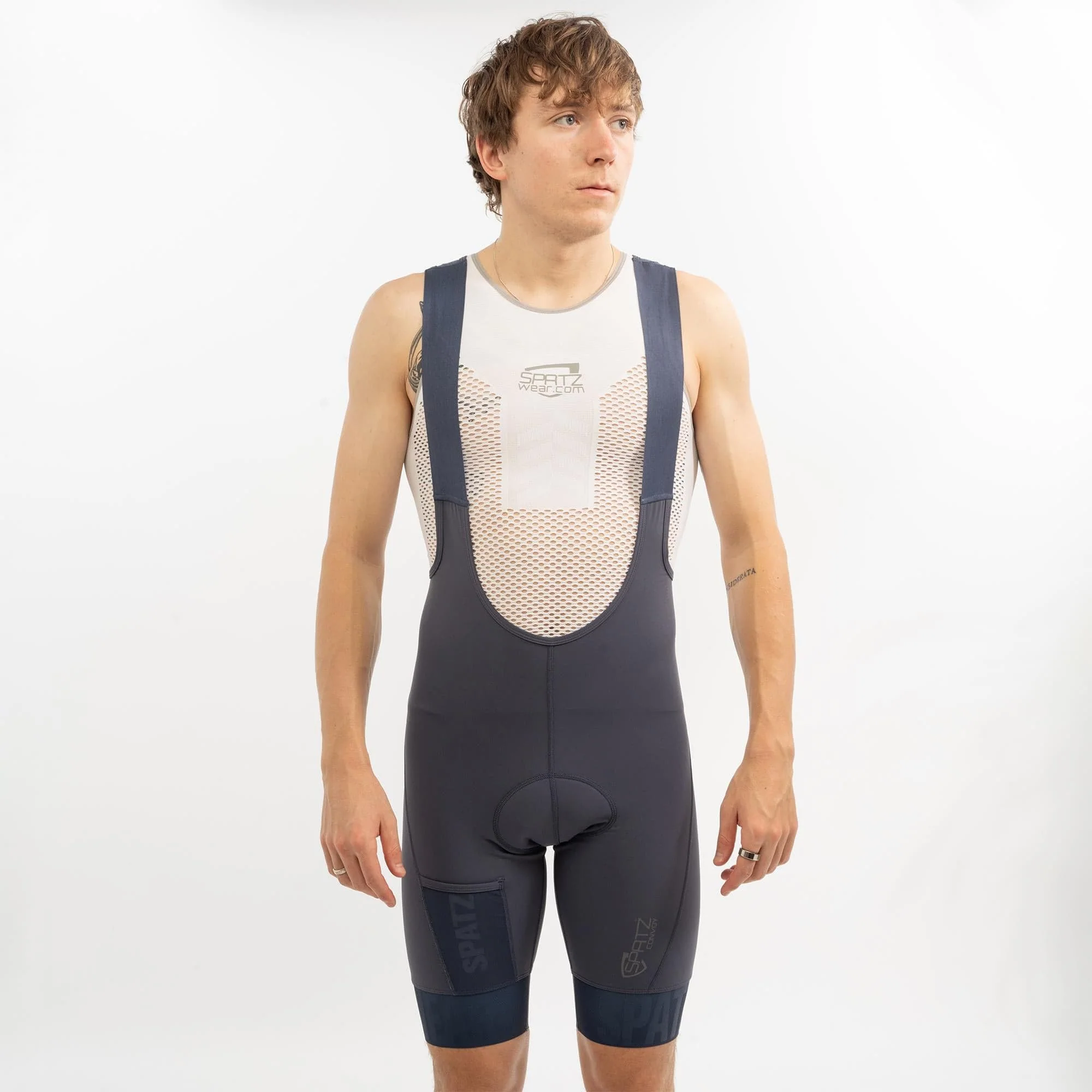 Spatzwear Convoy Bib Shorts: NAVY BLUE M