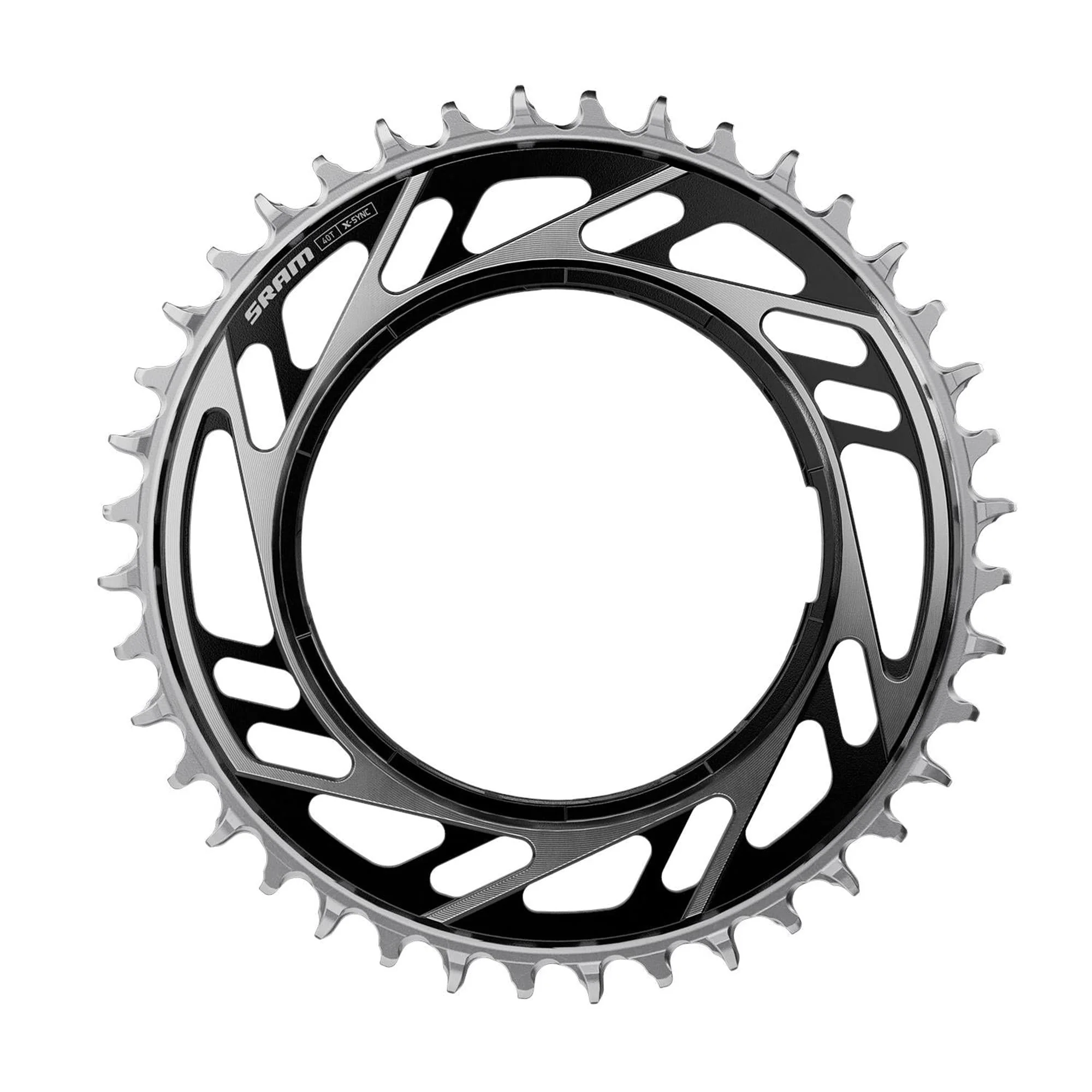 SRAM Chain Ring Road Threaded Mount X-Sync Red E1 (Including Thread Back Up Pin For Chainring): BLACK/SILVER 46T