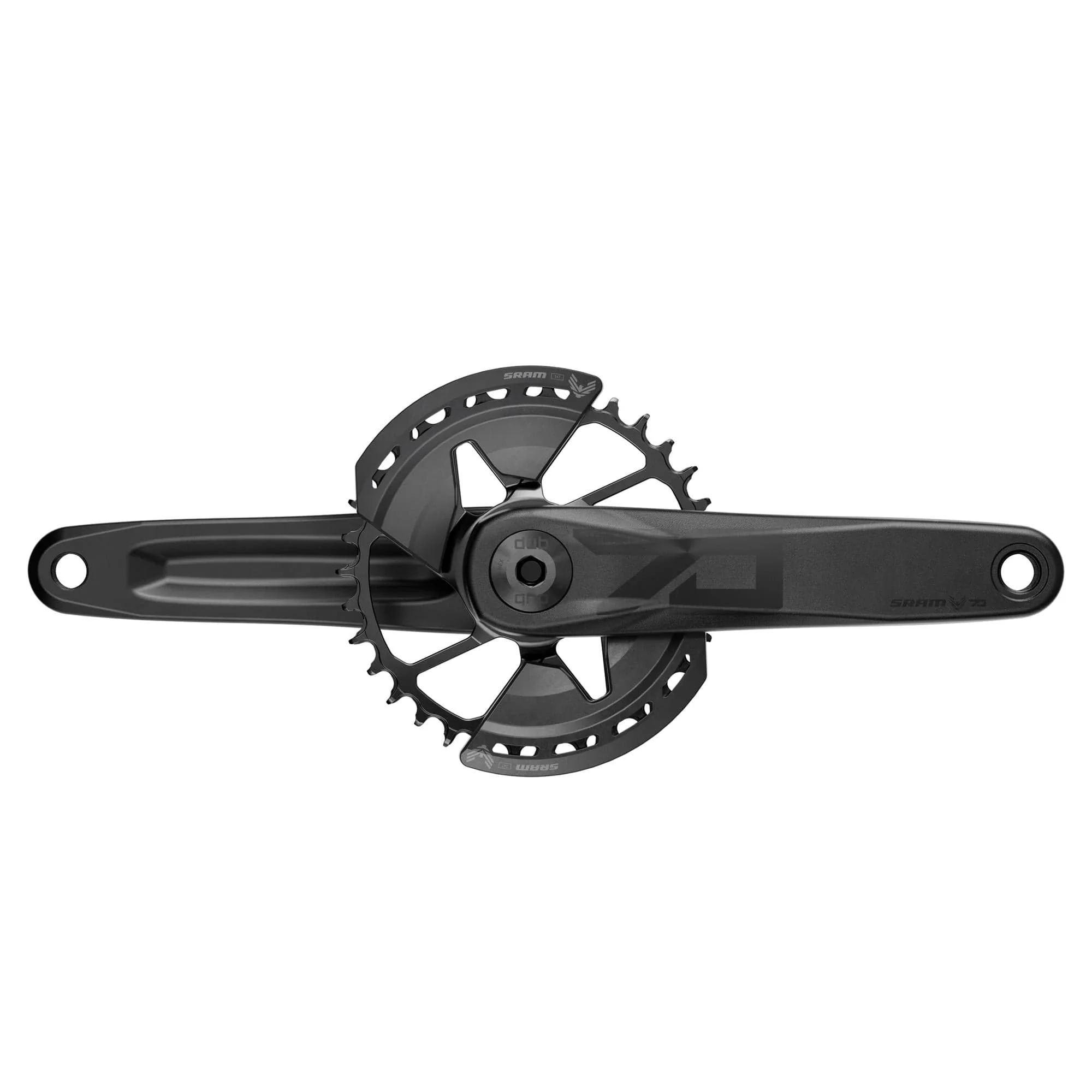 SRAM Crankset Eagle 70 CL55 DUB MTB Wide Black 2-guards 32t Steel T-Type (BB and BB DUB spacers are not included): BLACK 165MM