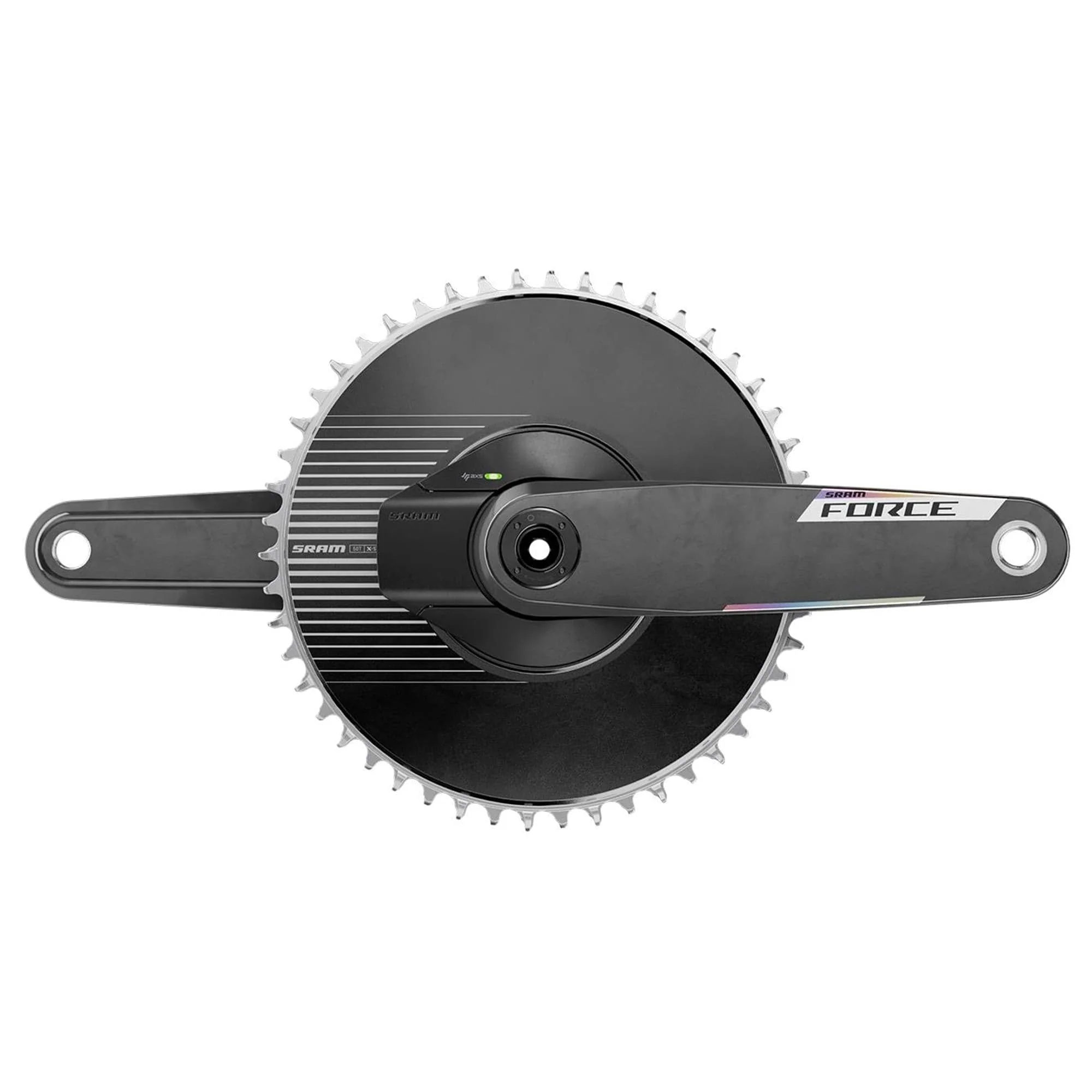 SRAM Crankset w/Power meter spider FORCE AXS 1x E1 DUB - Direct Mount 50T Aero (BB not included): BLACK 165MM