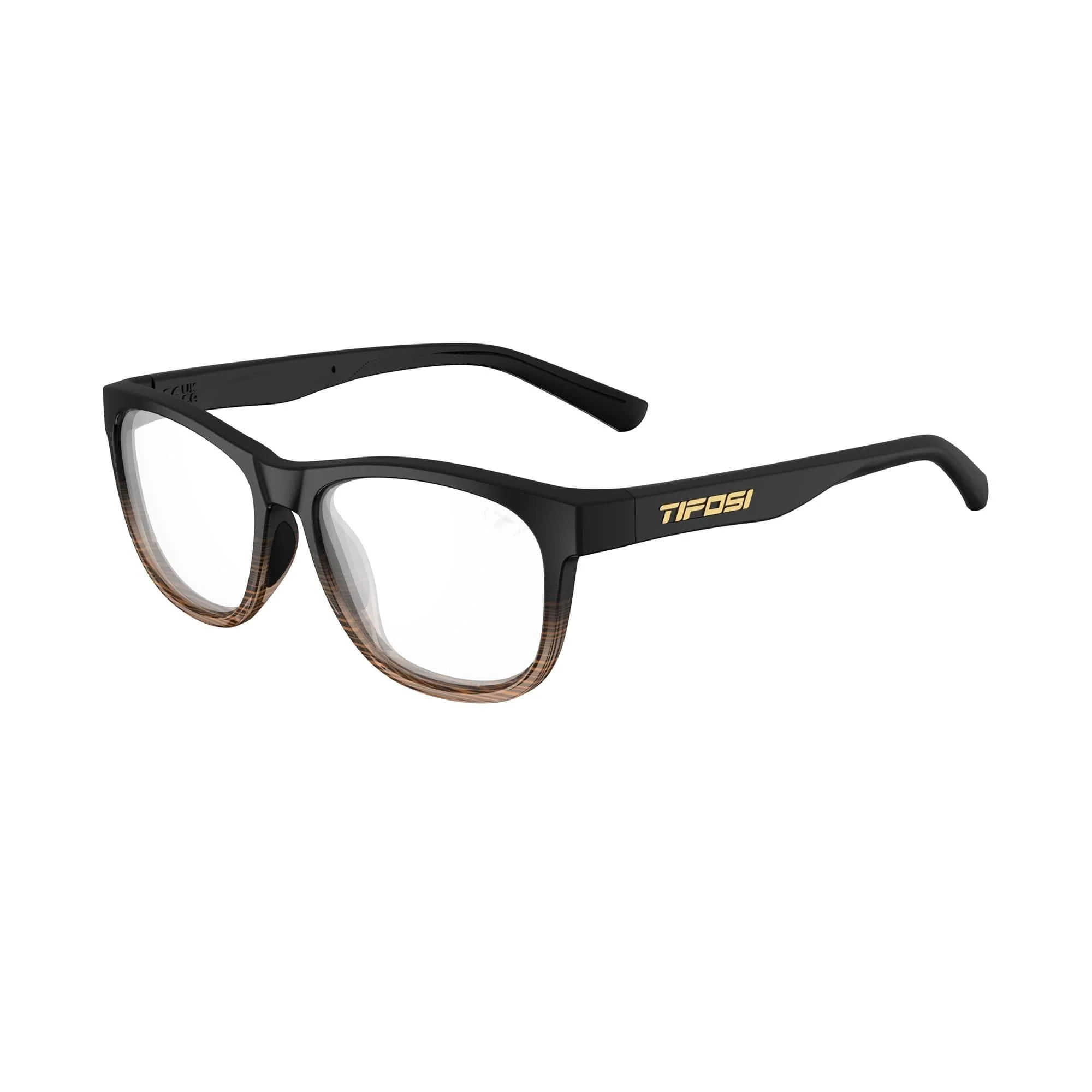 Tifos Swank Clear Reader Glasses 2025: BROWN S-L +2.0AR
