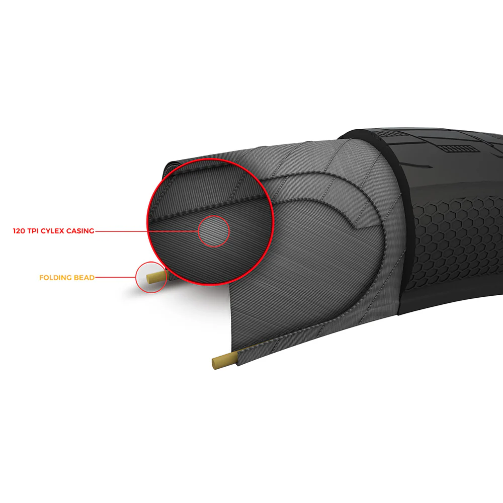 Tioga Fastr X S-Spec, Race tyre, 120TPI, Folding Bead, Universal front or rear use tread. - Image 3