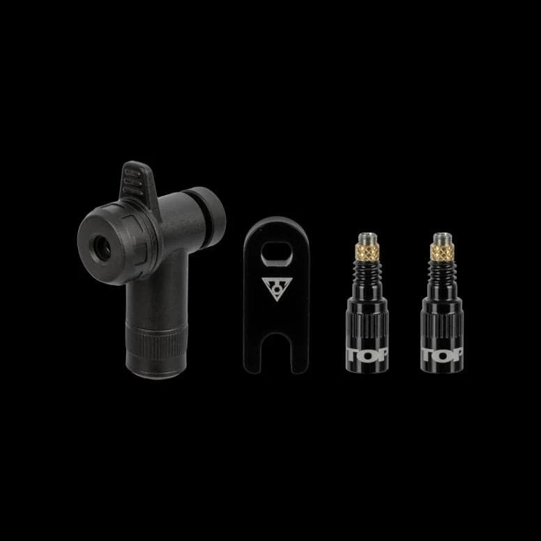 Topeak Turboflow Valve Combo W/Rapidhead -  - Black