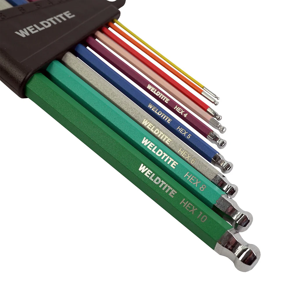 Weldtite 9Pc Ball Hex Key Set 1.5-10mm - Image 5