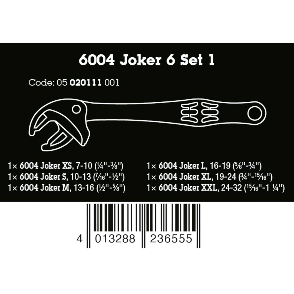 Wera Tools 6004 Joker 6 Spanner Pack - - - Image 4