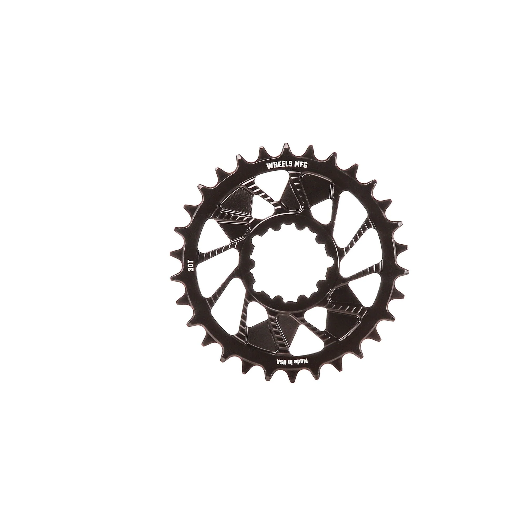 Wheels Manufacturing Black; Chainring 34T; Shimano Direct Mount; 1.5mm Outboard; T-Type Chain