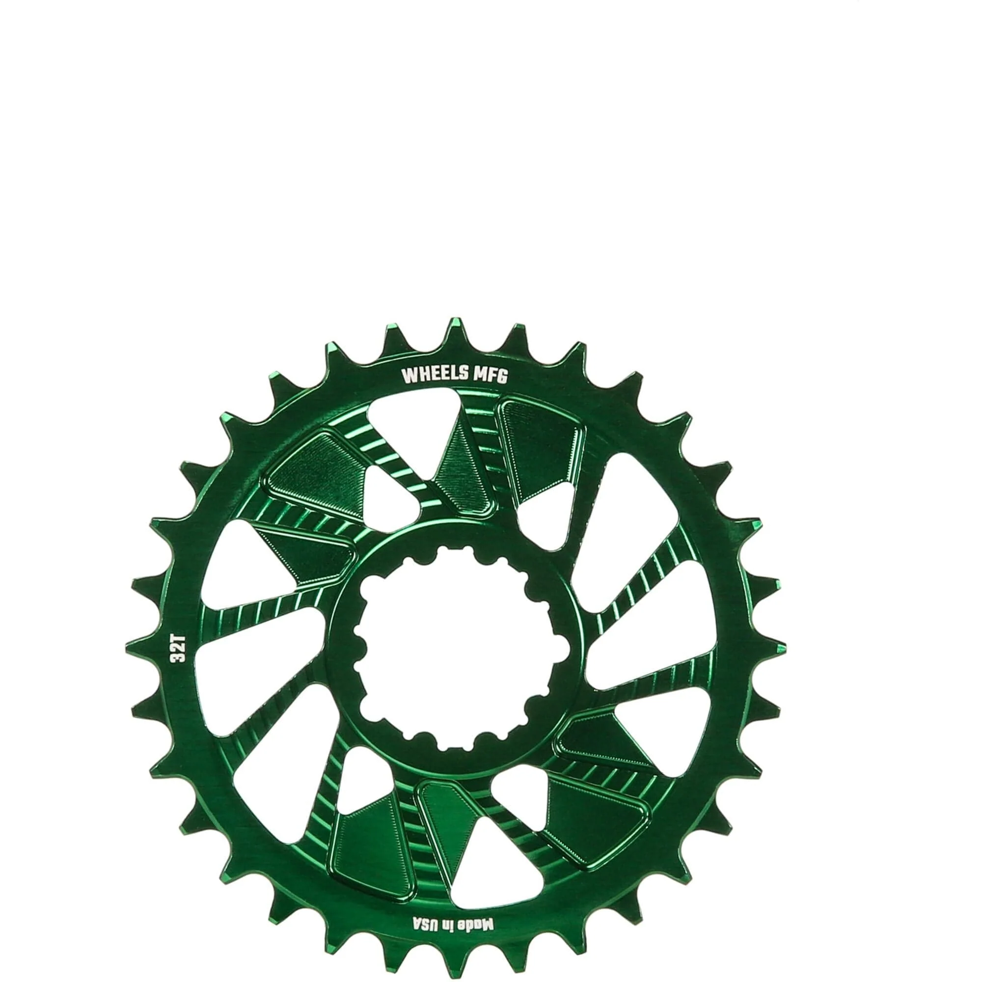Wheels Manufacturing Green; Chainring 32T; SRAM 3-Bolt; 3mm; T-Type Chain