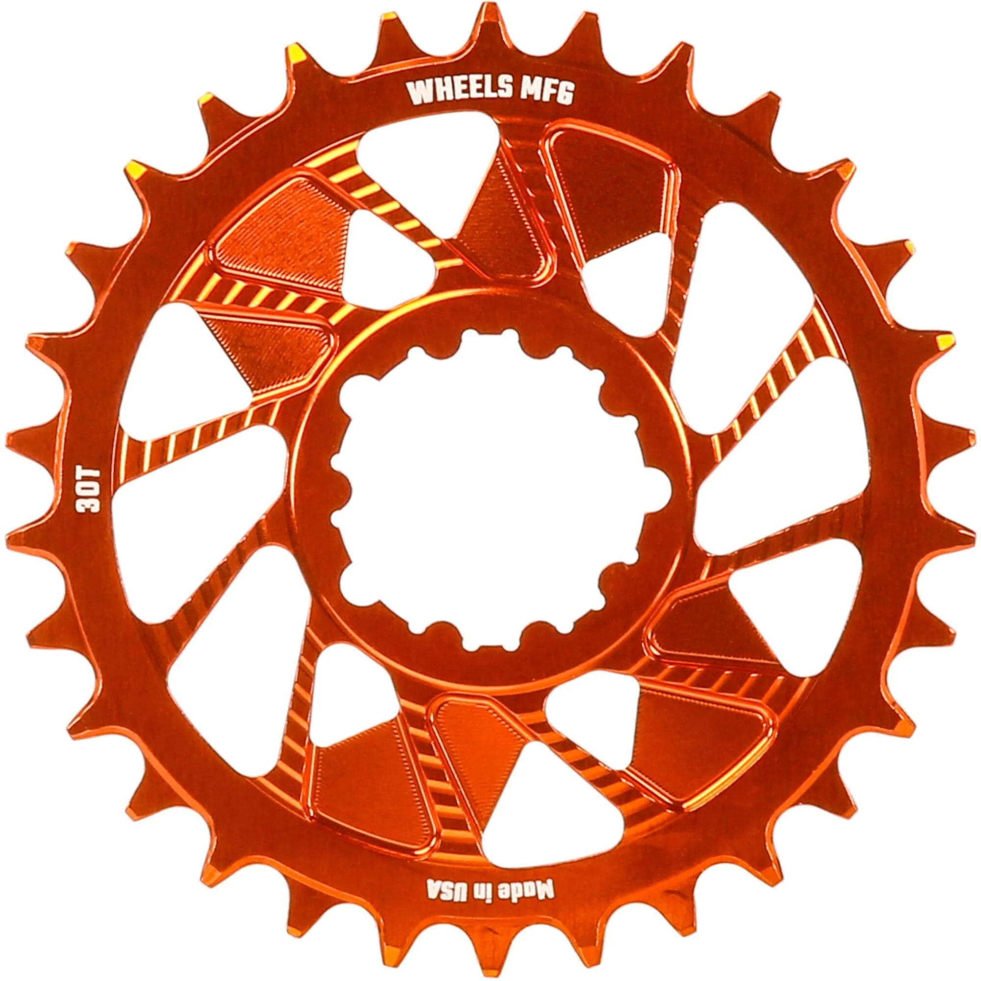 Wheels Manufacturing Orange; Chainring 30T; SRAM 3-Bolt; 3mm; T-Type Chain