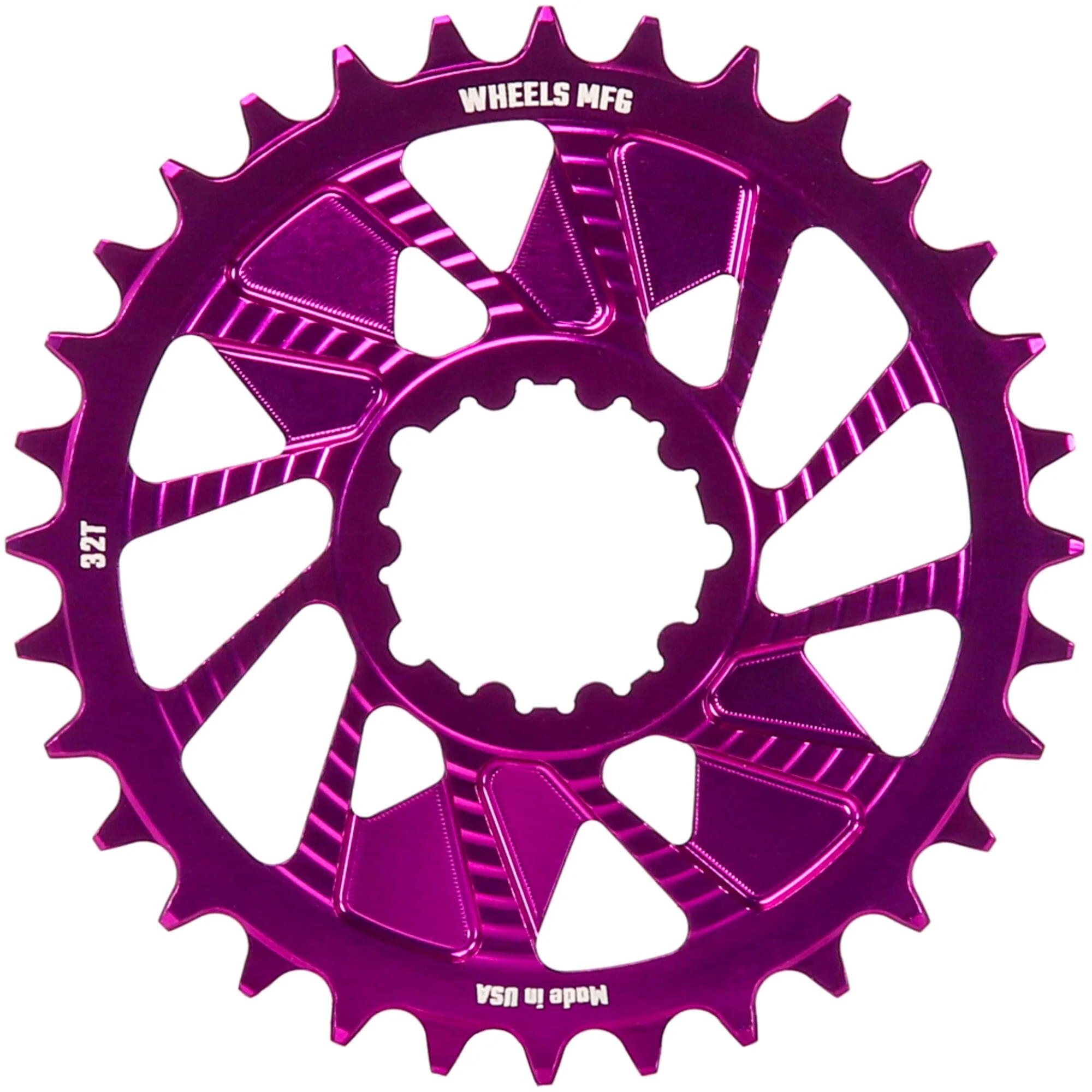 Wheels Manufacturing Purple; Chainring 32T; Shimano Direct Mount; 1.5mm Inboard; HG+ Chain