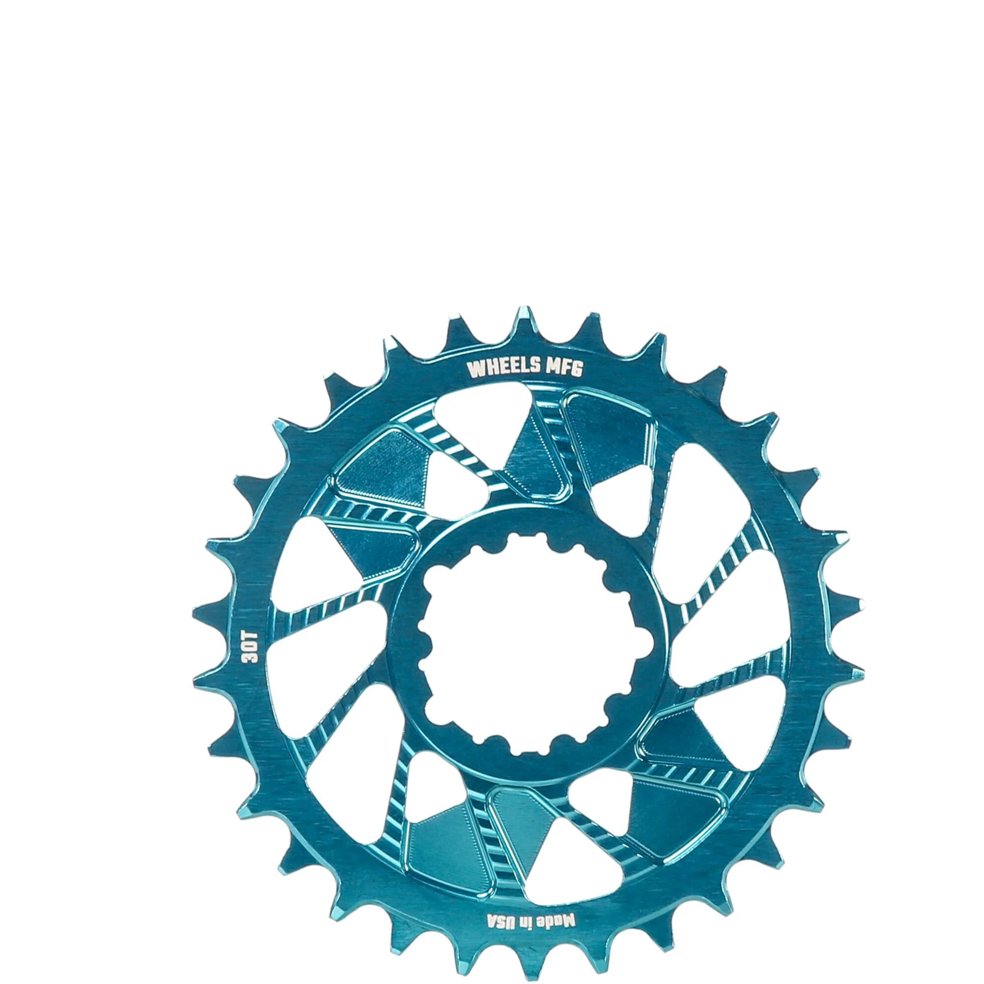 Wheels Manufacturing Teal; Chainring 28T; Shimano Direct Mount; 1.5mm Outboard; HG+ Chain