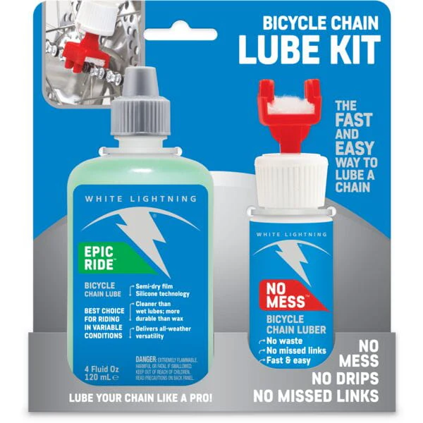 White Lightning Chain Lube with Epic Ride - 4oz /120ml - Box of 5