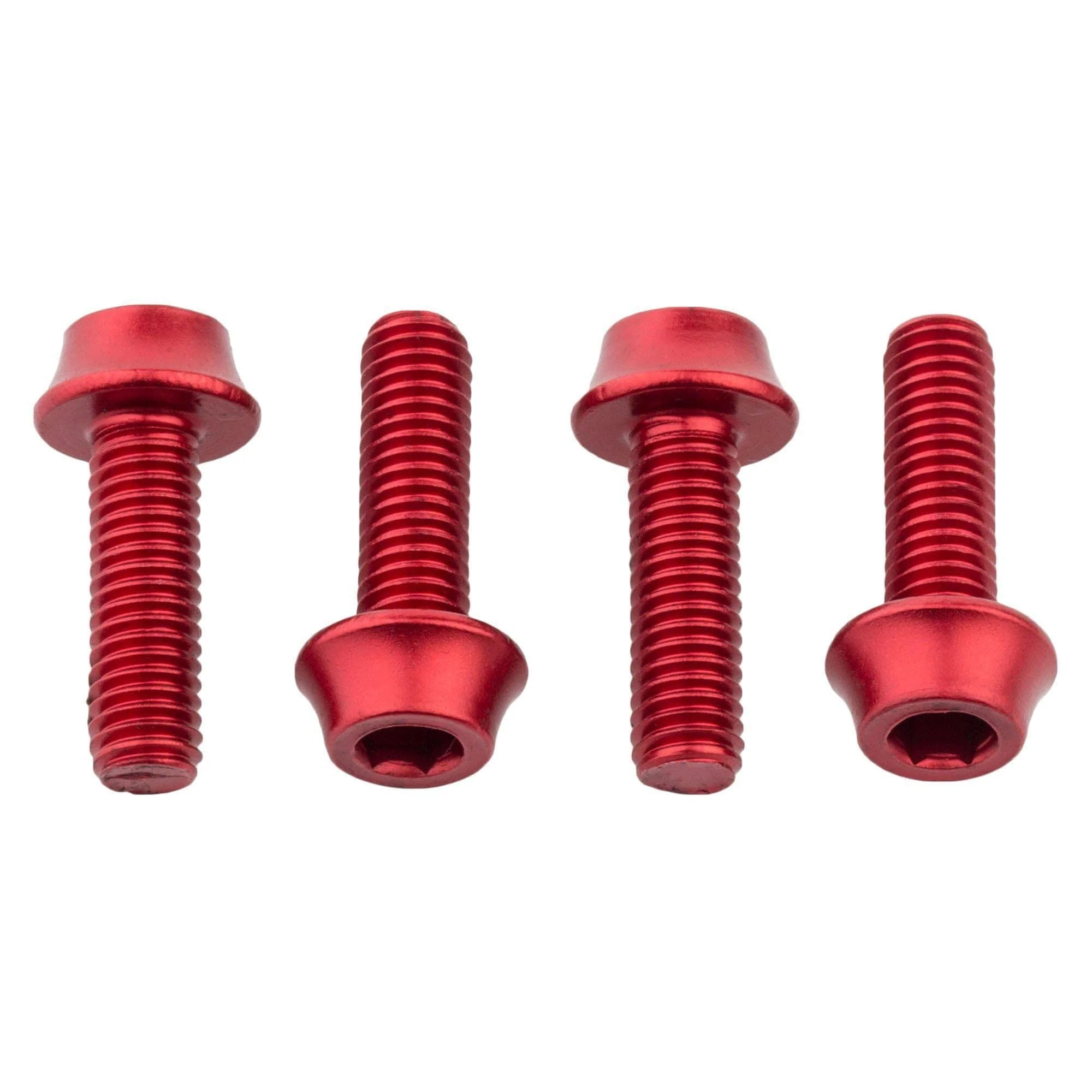 Wolf Tooth Water Bottle Cage Bolts Red / Set of 4
